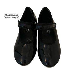 Danskin Freestyle Sz 13 Black Patent Leather Tap Shoes